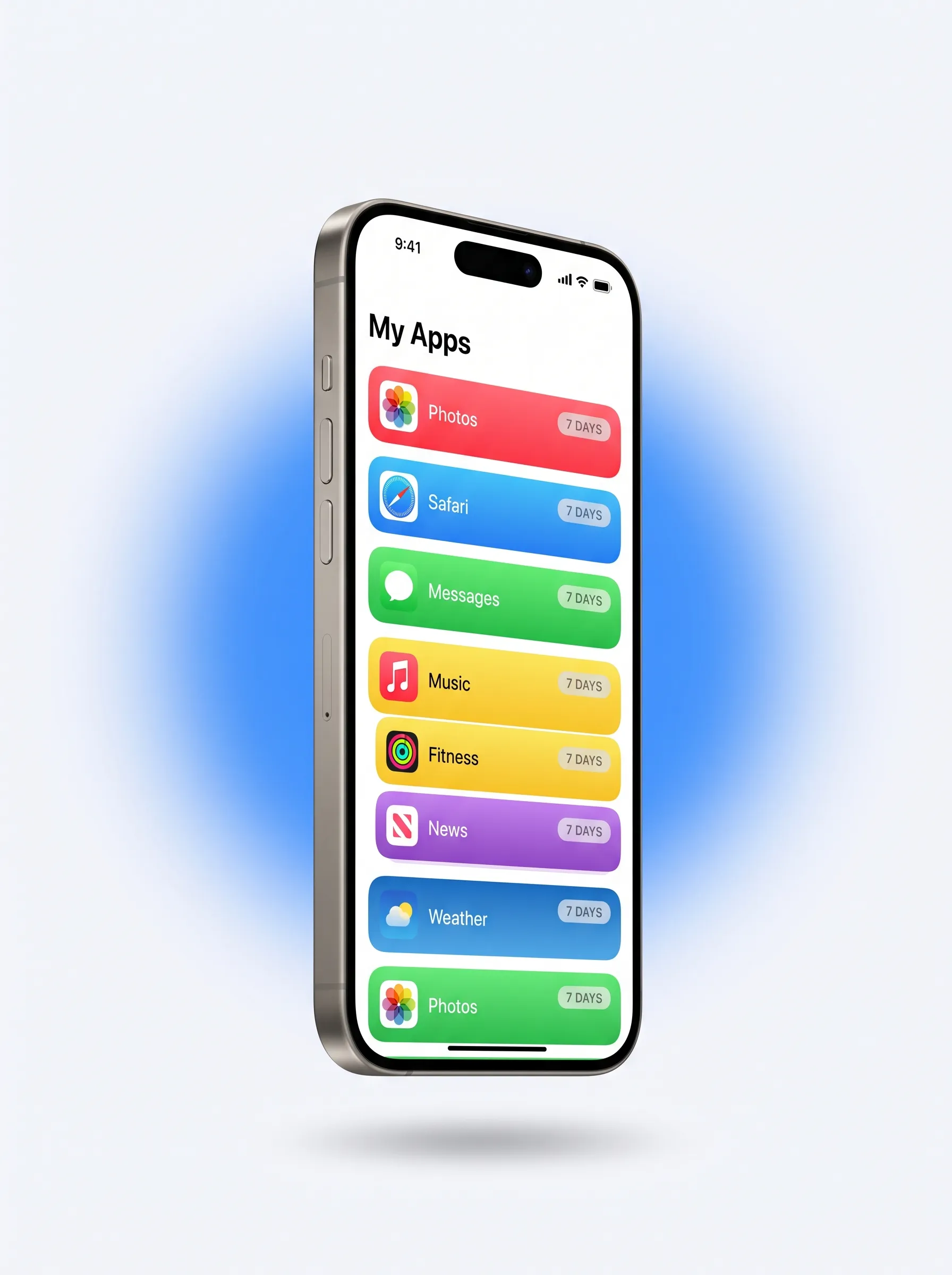 iPhone exibindo a interface da AltStore com apps instalados